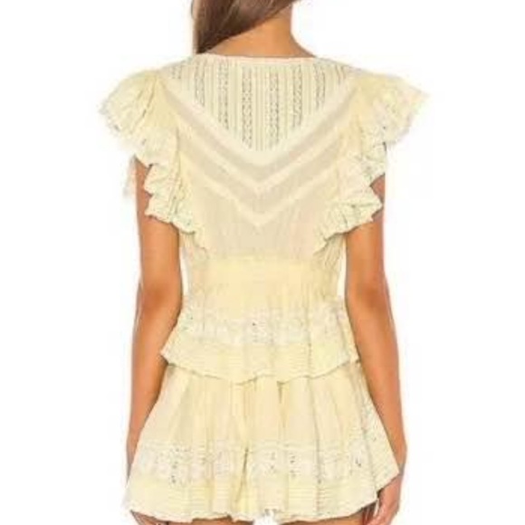 LoveShackFancy Yellow Gwen Dress SIZE M - Picture 4 of 6